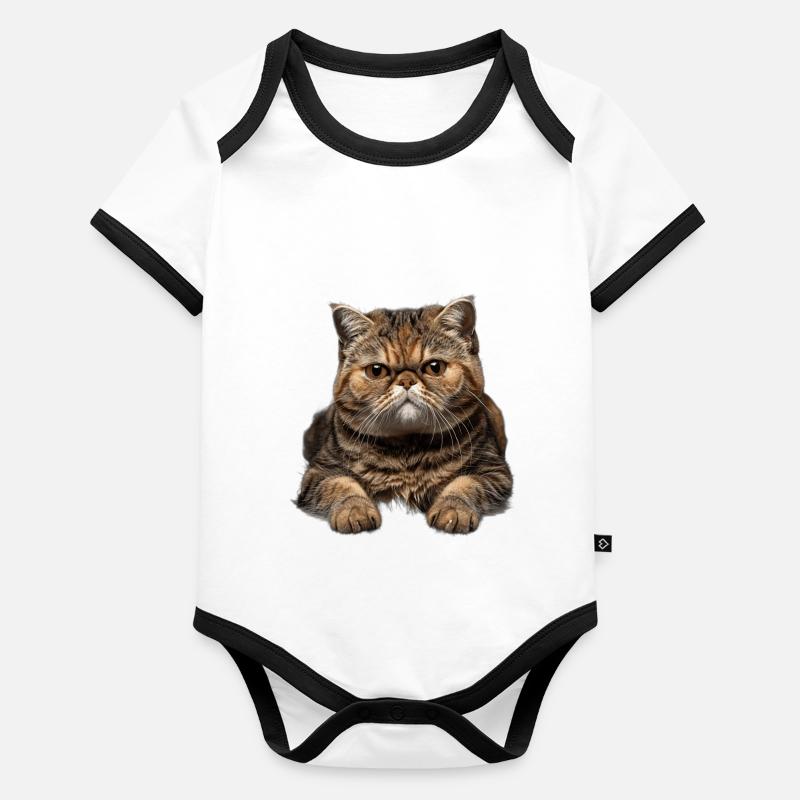 Exotic Shorthair Baby Bio-Kurzarm-Kontrastbody