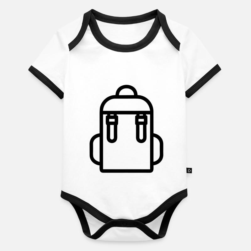 Sac à dos Body Bébé bio contrasté manches courtes