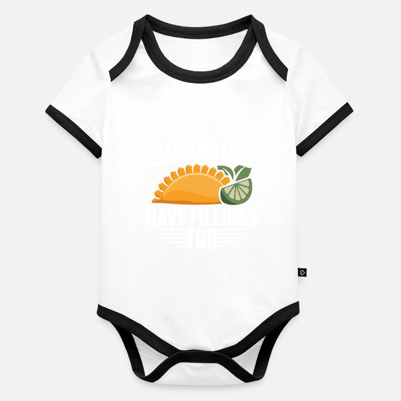 Empanada Dumpling Espagnole Mexicaine Body Bébé bio contrasté manches courtes