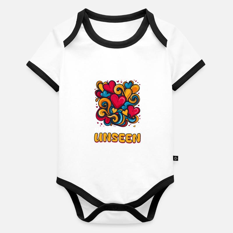 Unsichtbare Behinderung Glaube an das Unsichtbare Baby Bio-Kurzarm-Kontrastbody