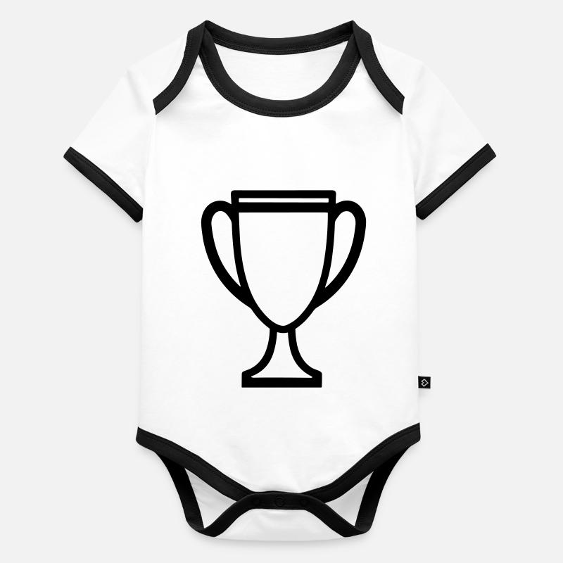 trophée Body Bébé bio contrasté manches courtes