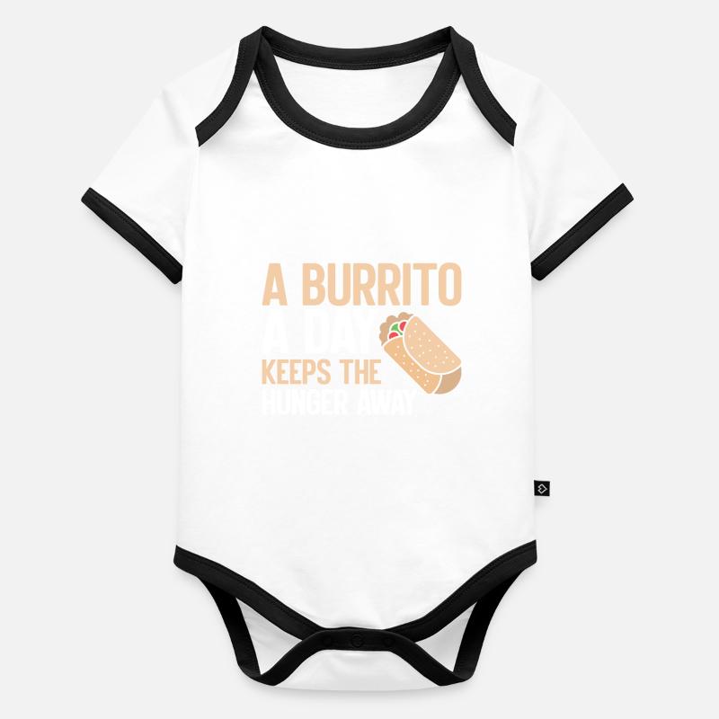 Burrito Gift Baby Bio-Kurzarm-Kontrastbody