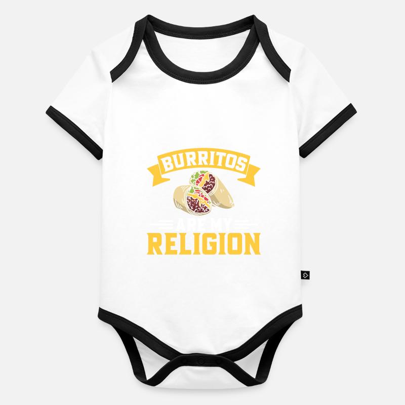 Burrito Gift Baby Bio-Kurzarm-Kontrastbody