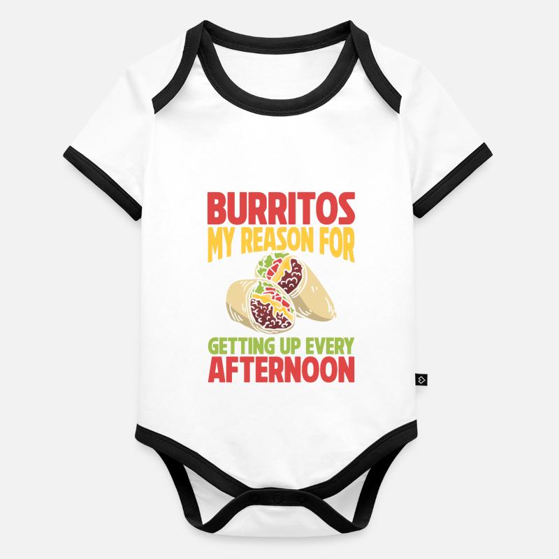 Burrito Gift Baby Bio-Kurzarm-Kontrastbody