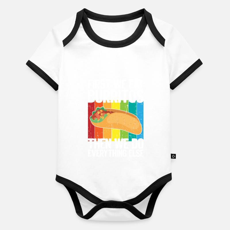 Burrito Gift Baby Bio-Kurzarm-Kontrastbody