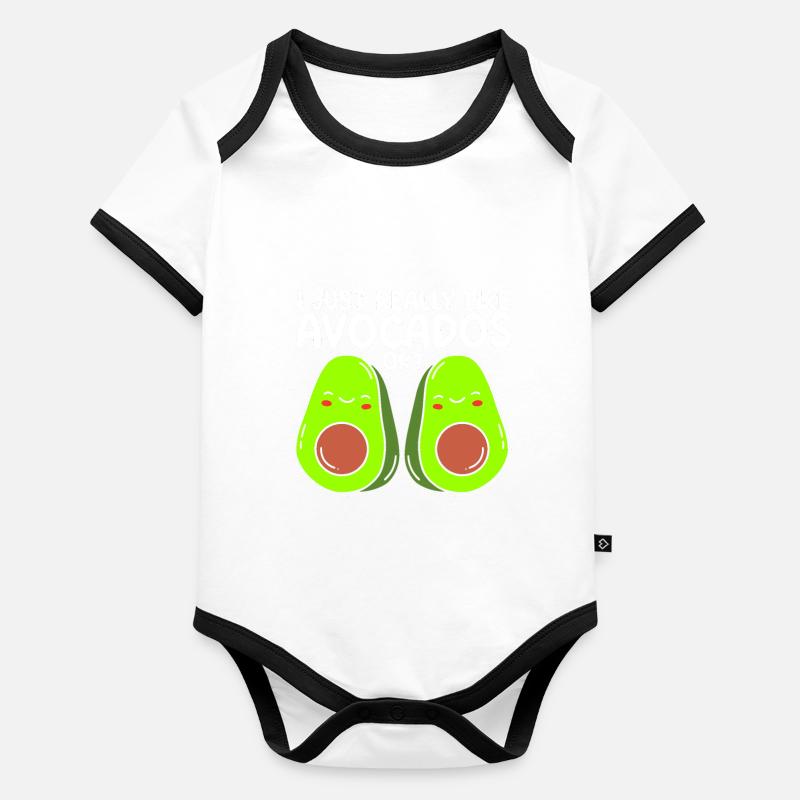 I Just Really Like Avocados Ok Avocado Organic Baby Contrasting Bodysuit