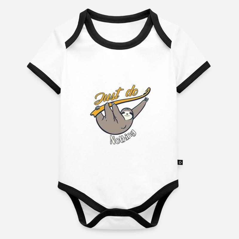 Just Do Nothing - To Do List Nothing Organic Baby Contrasting Bodysuit