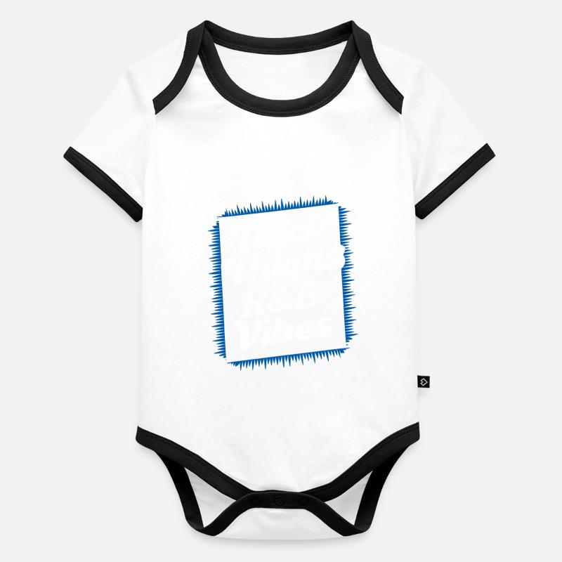 Thick Thighs R&B Vibes der 90er Baby Bio-Kurzarm-Kontrastbody