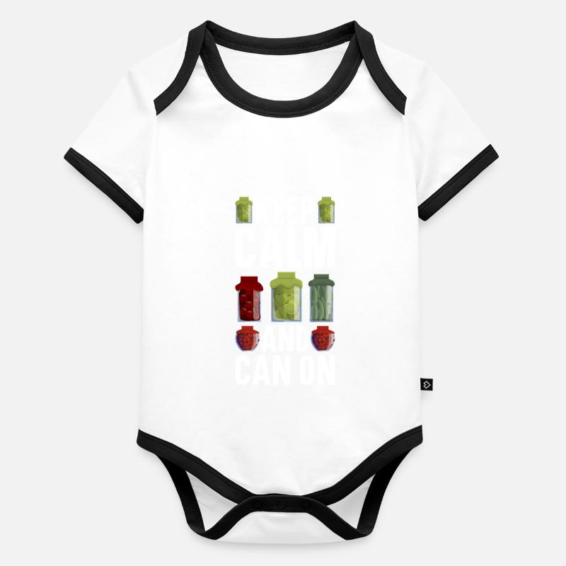Konservieren Konservendosen Konserven Einmachen Baby Bio-Kurzarm-Kontrastbody