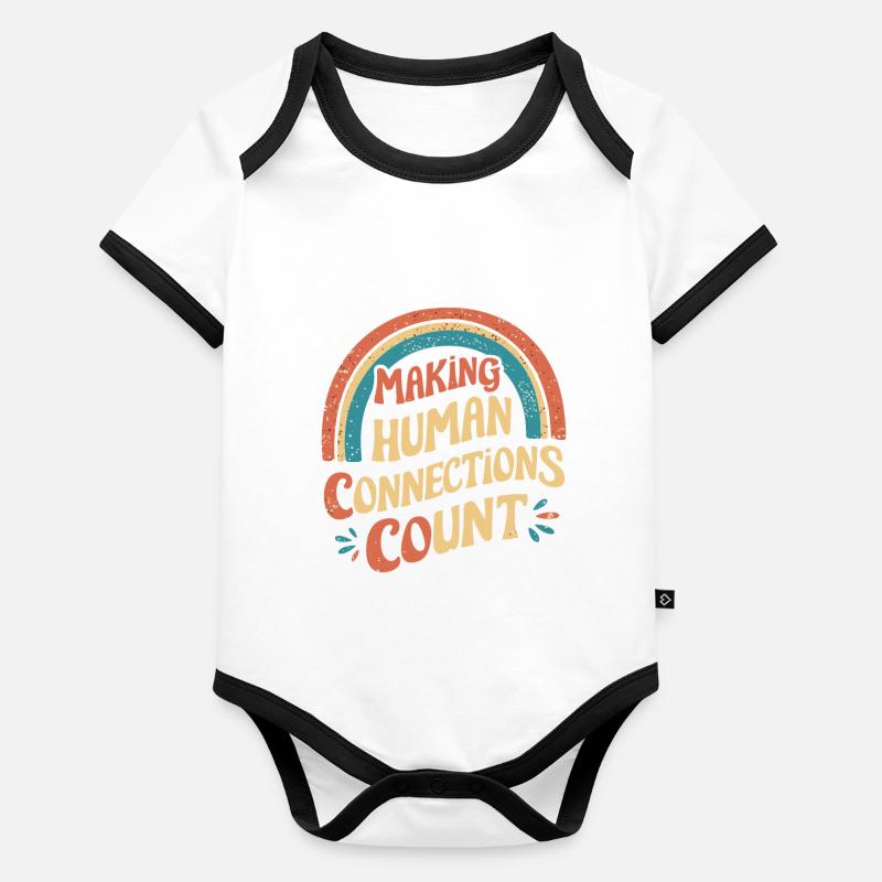 Social Work: Human Connections Matter Organic Baby Contrasting Bodysuit