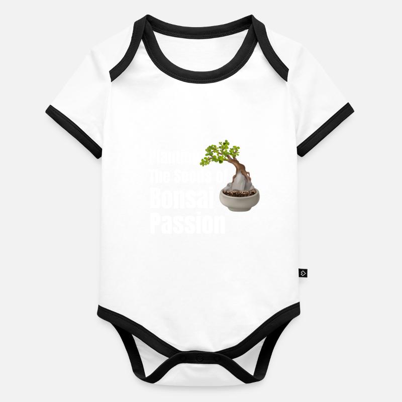 Die Samen Der Bonsai-leidenschaft Pflanzen Baby Bio-Kurzarm-Kontrastbody