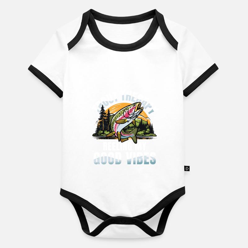 Trout Therapy Reeling in - Baby Bio-Kurzarm-Kontrastbody