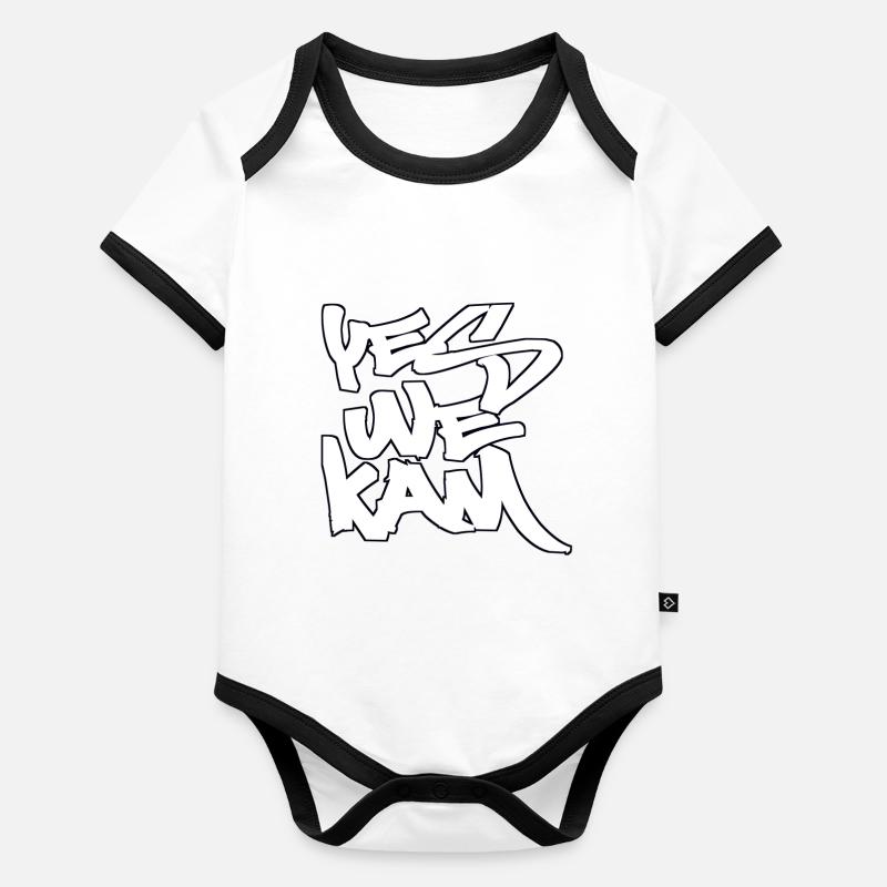 Yes we Kam Graffiti Organic Baby Contrasting Bodysuit