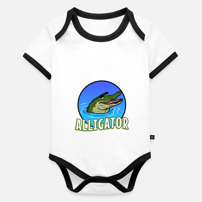 Pretend I'm An Alligator Baby Bio-Kurzarm-Kontrastbody