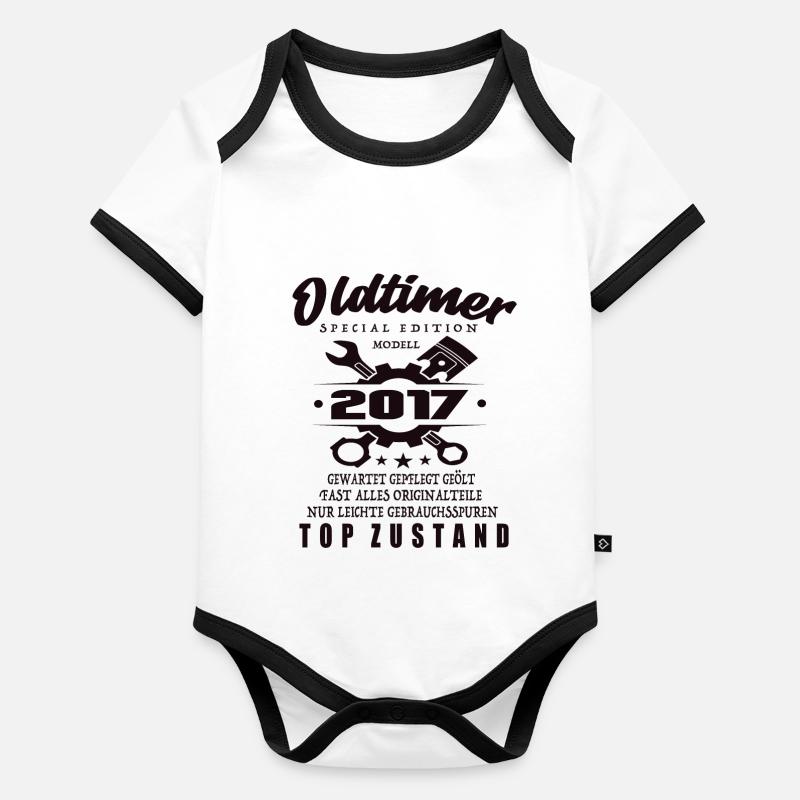 Oldtimer Special Edition Model 2017 Birthday Organic Baby Contrasting Bodysuit