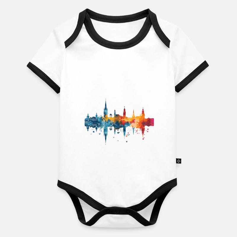 Staßfurt Baby Bio-Kurzarm-Kontrastbody