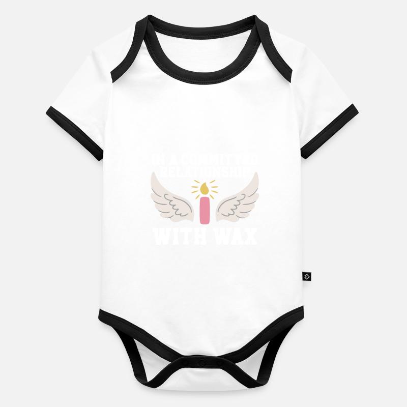 Candle Maker Candle Making Baby Bio-Kurzarm-Kontrastbody