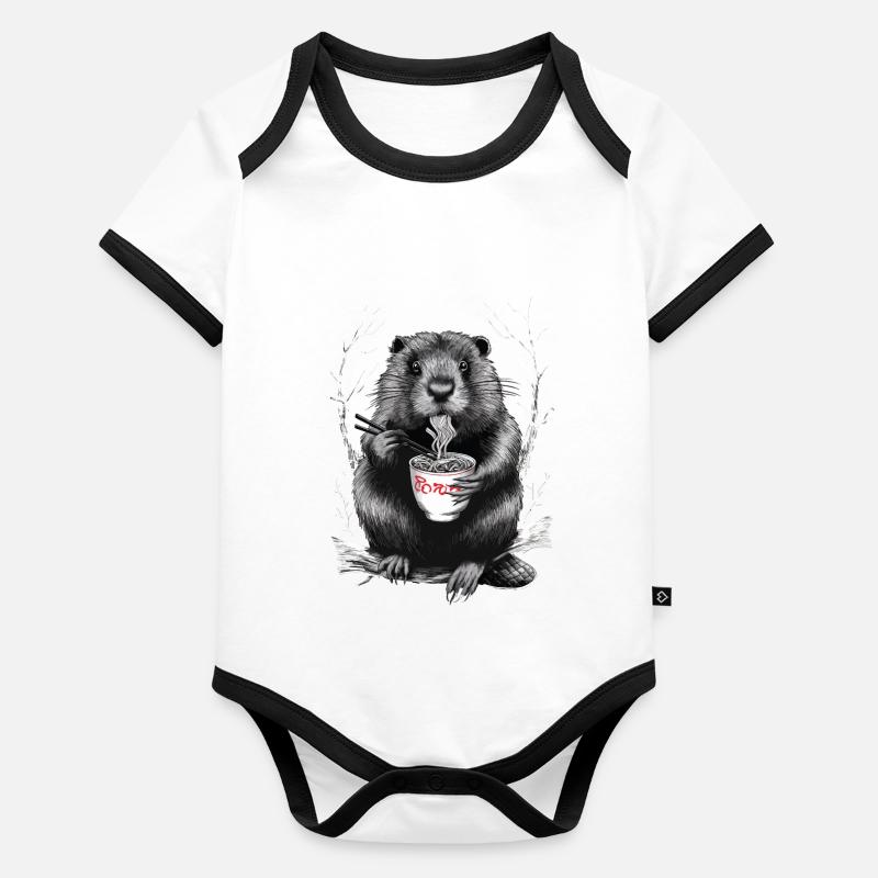 Biber Baby Bio-Kurzarm-Kontrastbody