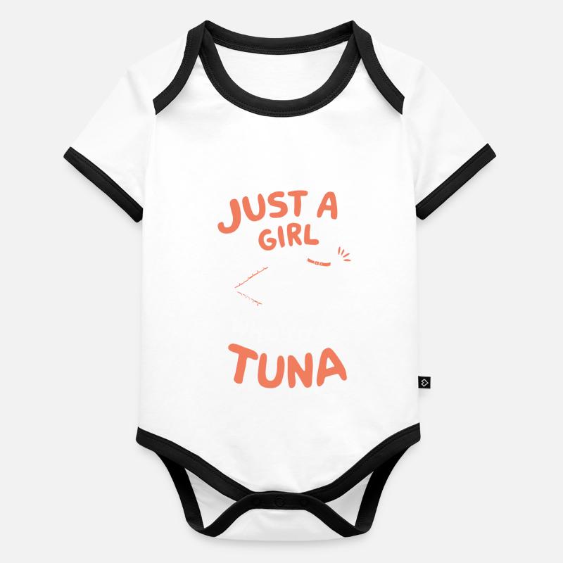Thunfisch Baby Bio-Kurzarm-Kontrastbody