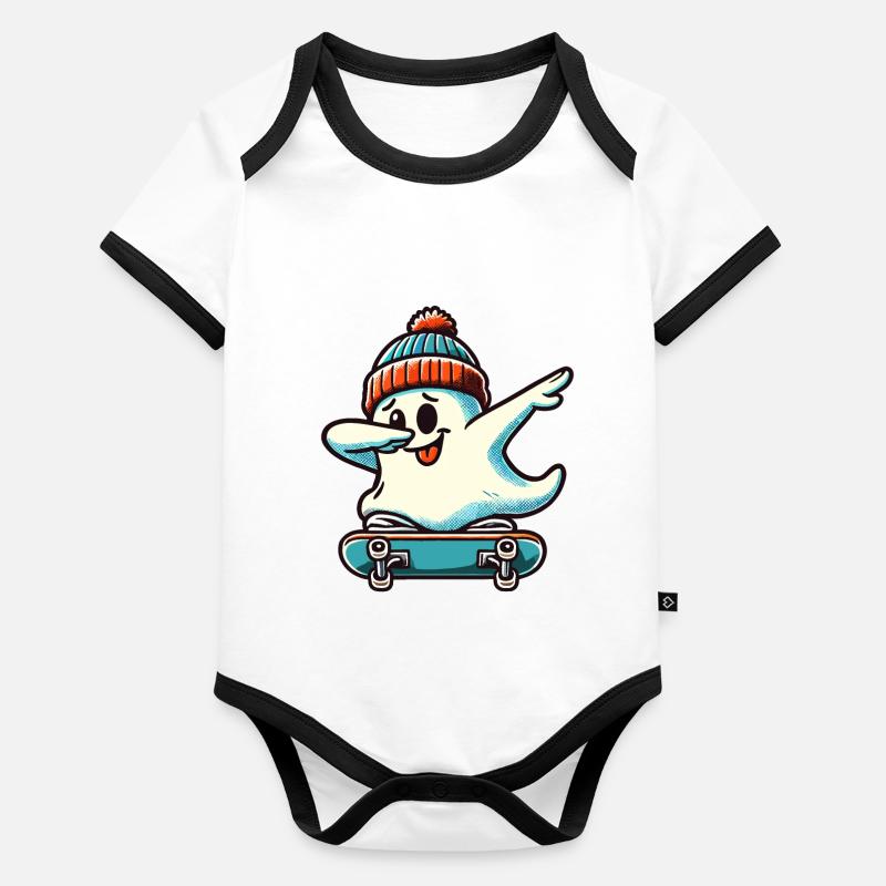 Skateboaring Dabbing Geist Skateboard Dab Baby Bio-Kurzarm-Kontrastbody