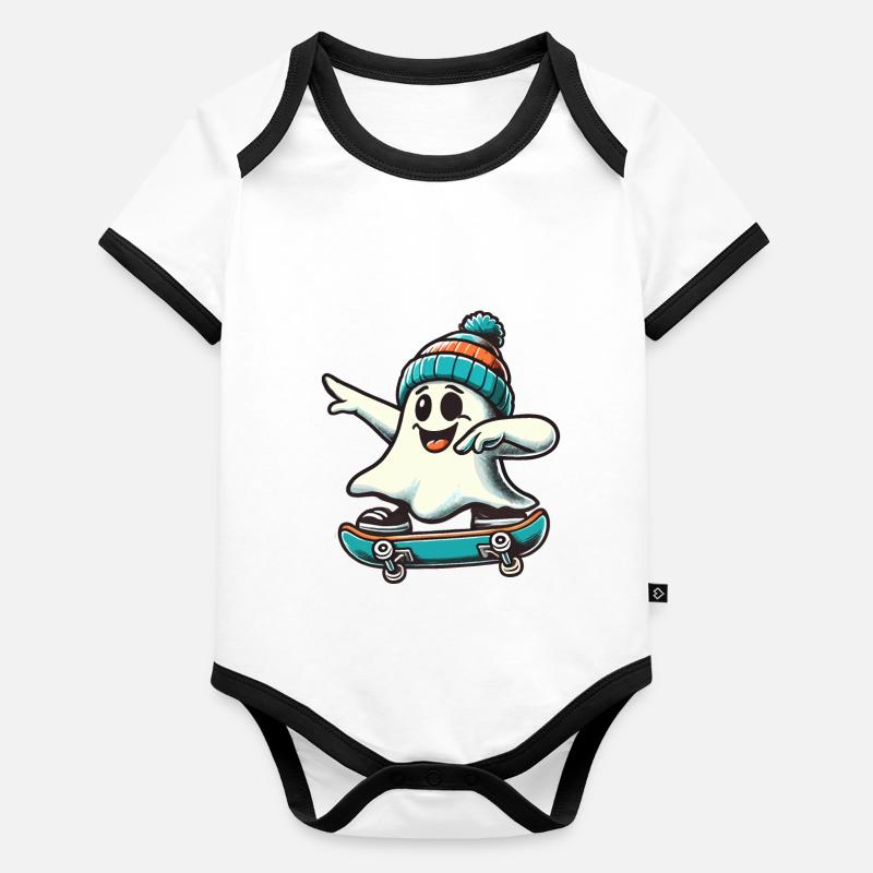 Skateboaring Dabbing Geist Skateboard Dab Baby Bio-Kurzarm-Kontrastbody
