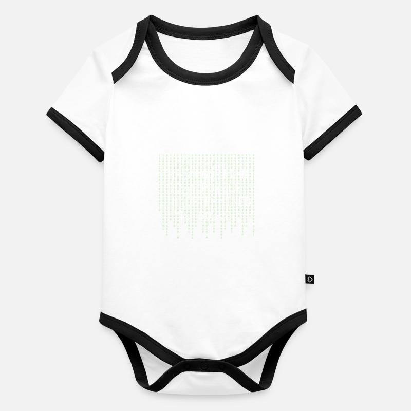 Algorithm Puzzle Solve Binary Code Organic Baby Contrasting Bodysuit