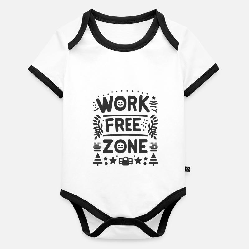 Work-Free Zone Organic Baby Contrasting Bodysuit