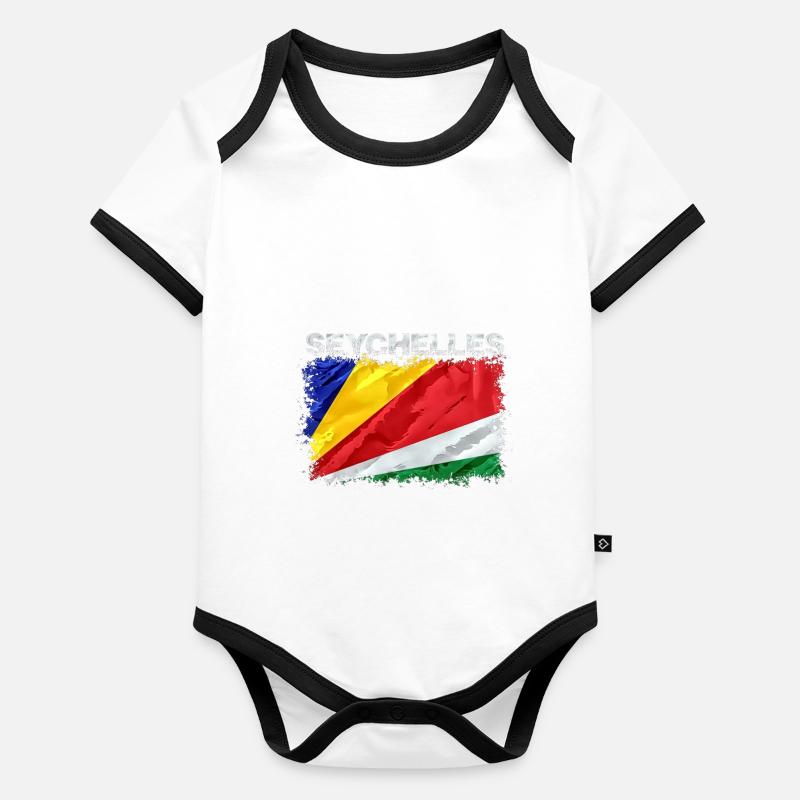 Seychelles Body Bébé bio contrasté manches courtes