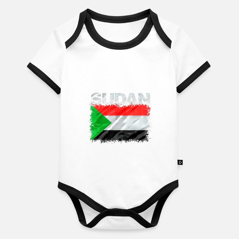 Soudan Body Bébé bio contrasté manches courtes