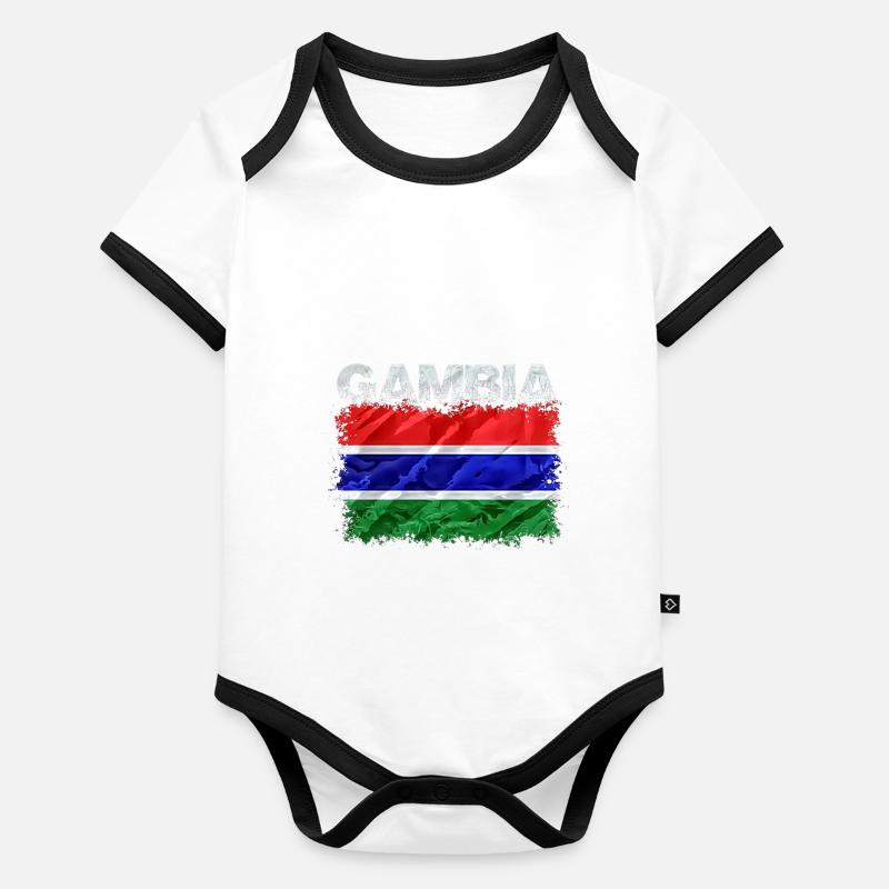 Gambie Body Bébé bio contrasté manches courtes