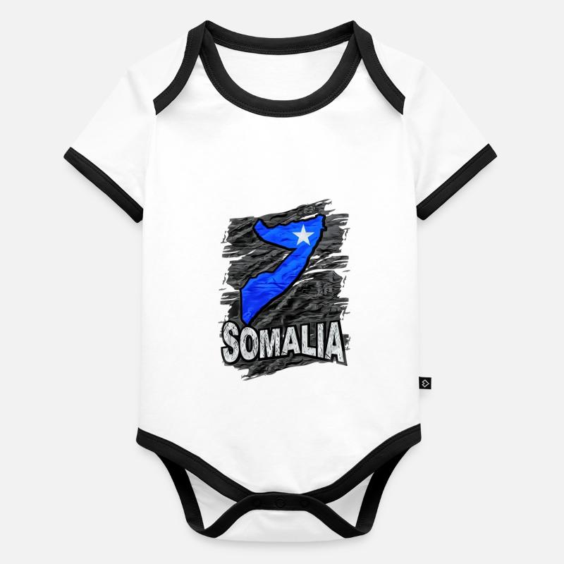 Somalia Baby Bio-Kurzarm-Kontrastbody