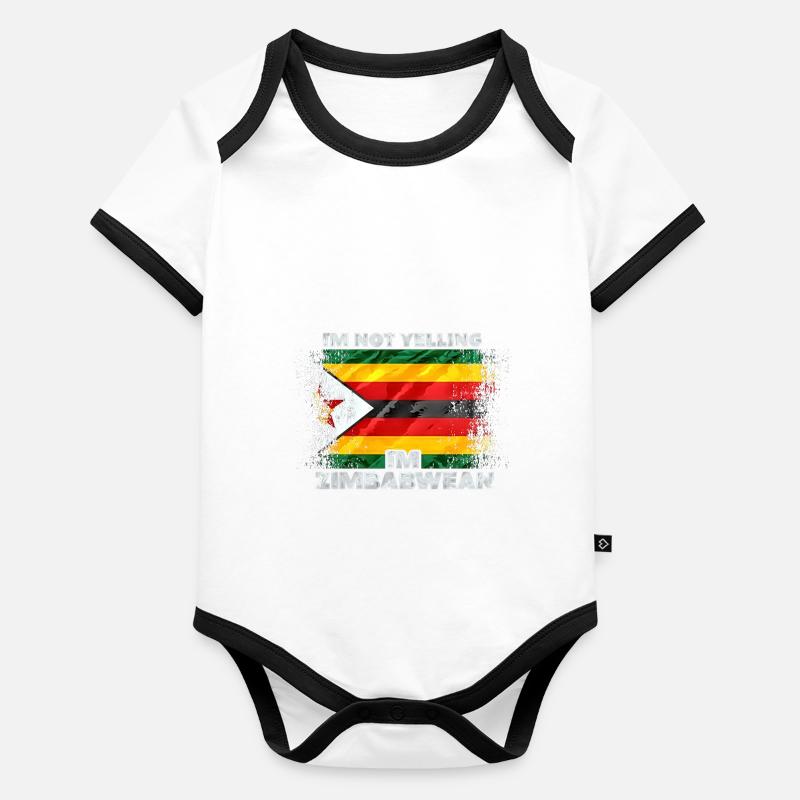 Simbabwe Baby Bio-Kurzarm-Kontrastbody