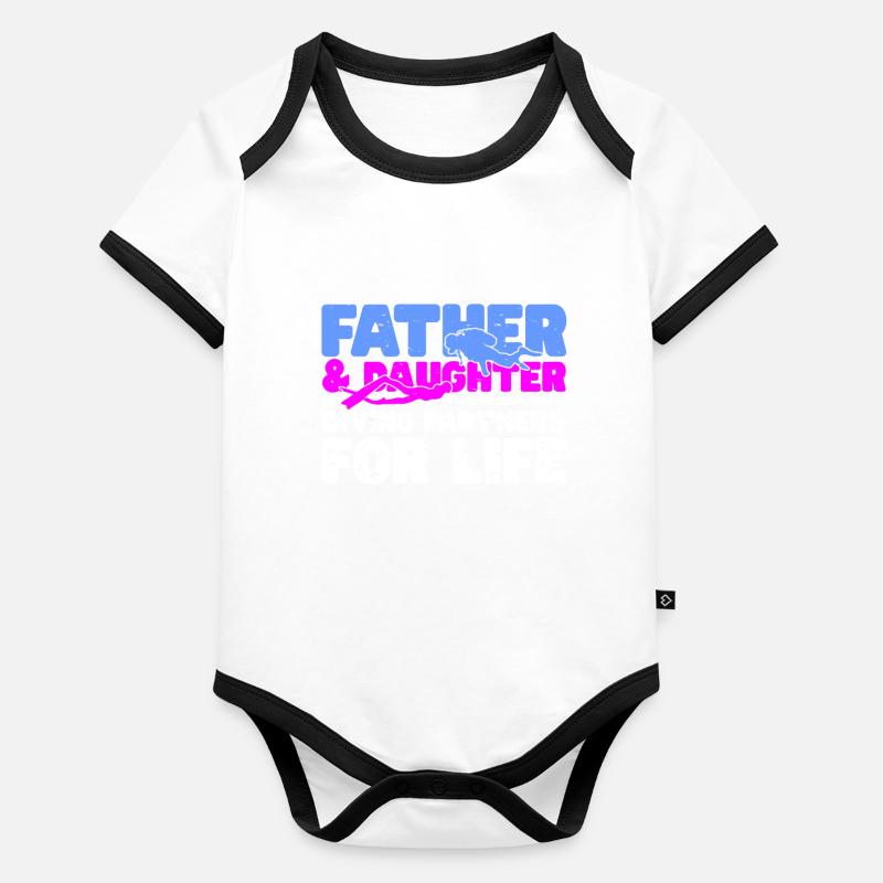 Scuba Diving Diver Baby Bio-Kurzarm-Kontrastbody