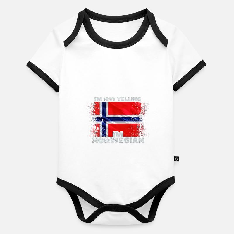 Norvège Body Bébé bio contrasté manches courtes