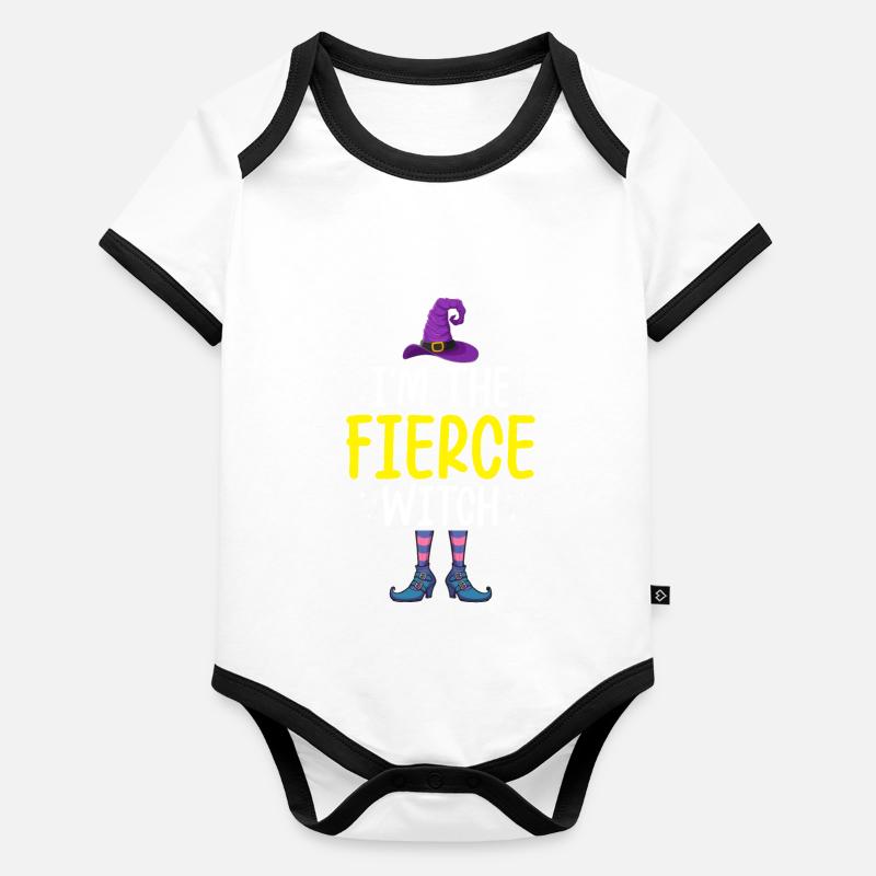I'm the Fierce Witch Organic Baby Contrasting Bodysuit