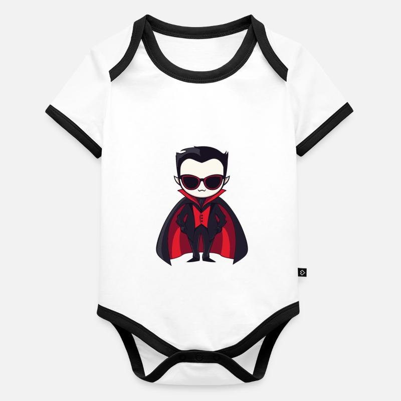 Vampire Halloween Cool Body Bébé bio contrasté manches courtes