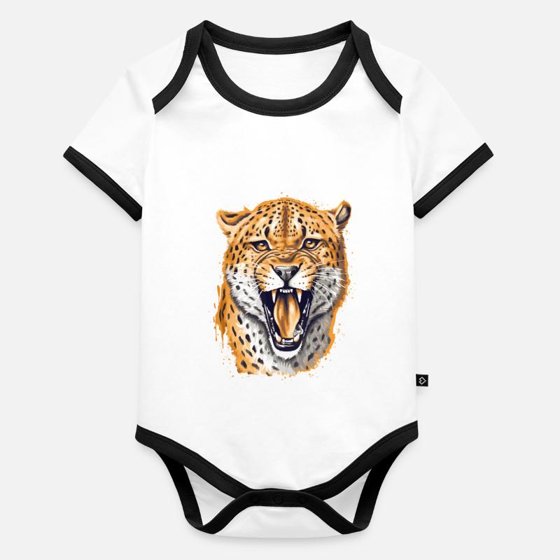 Gepard Guépard Body Bébé bio contrasté manches courtes