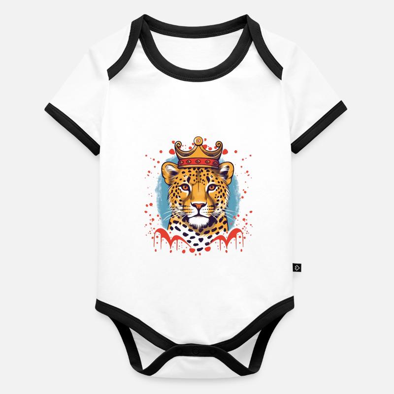 Gepard Guépard Body Bébé bio contrasté manches courtes