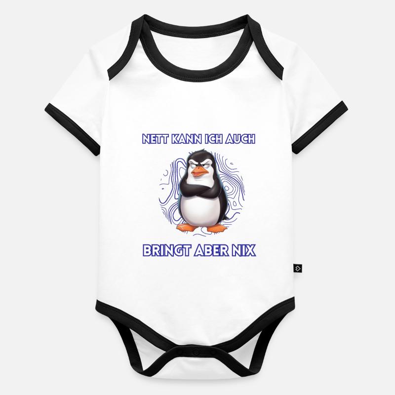Penguin Tshirt Funny Funny Humor Sarcasm Office Organic Baby Contrasting Bodysuit