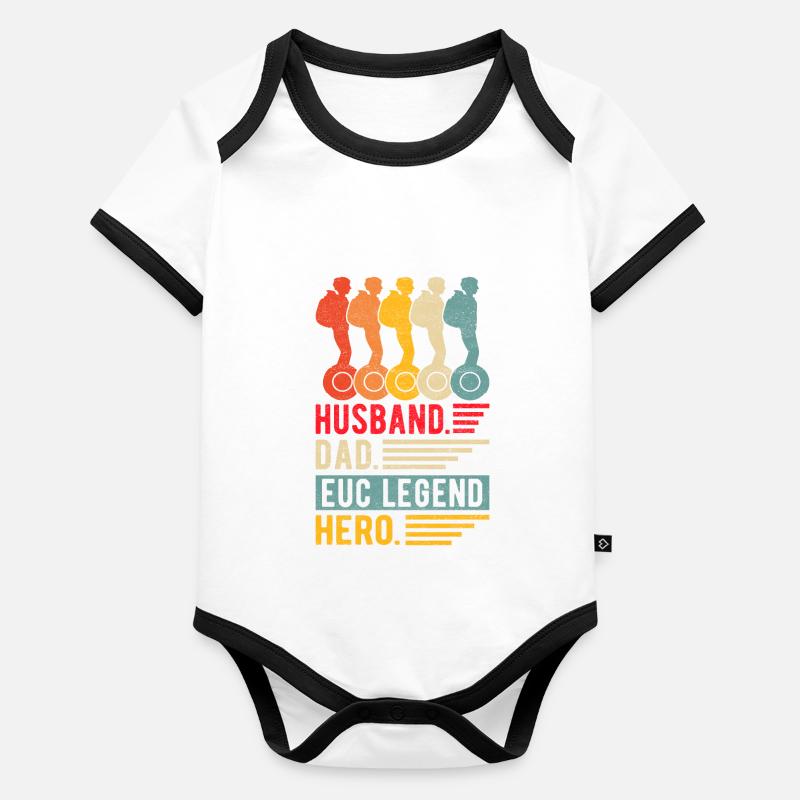 EUC Monowheel Baby Bio-Kurzarm-Kontrastbody
