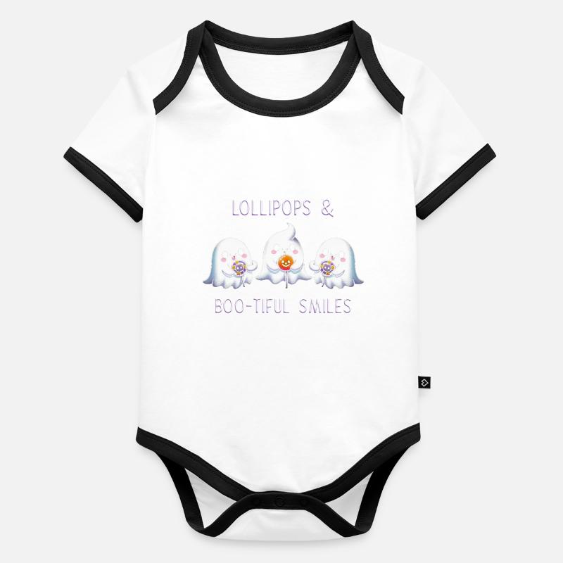 Lollipop & Bootiful Smiles Organic Baby Contrasting Bodysuit