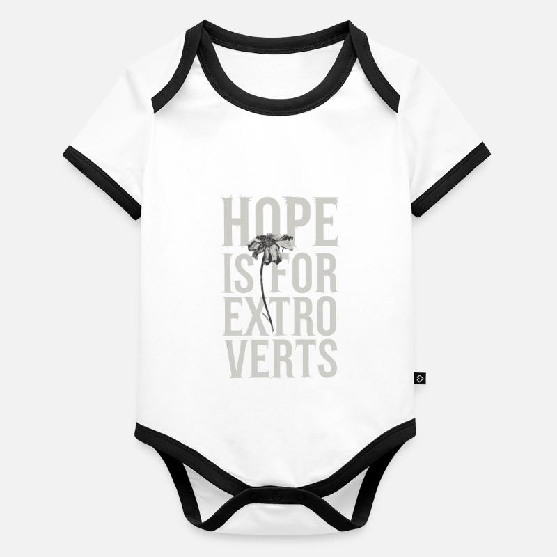 Introversion Style alternatif Émotionnel Body Bébé bio contrasté manches courtes