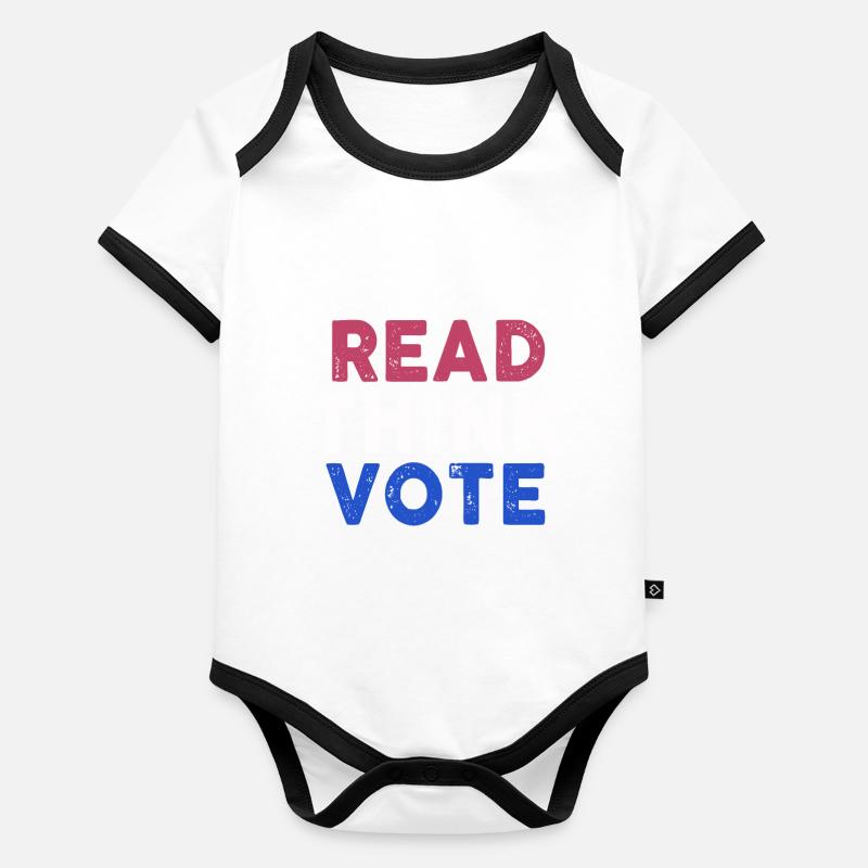 Read Think Vote Baby Bio-Kurzarm-Kontrastbody