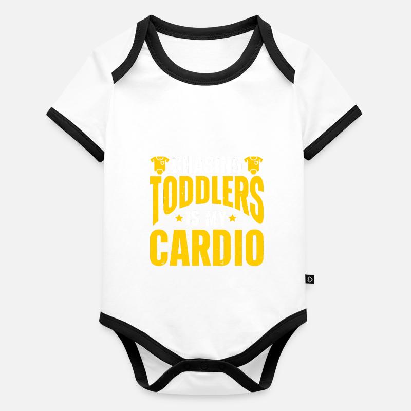 Baby-sitter Babysitting Body Bébé bio contrasté manches courtes