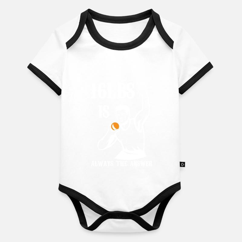 16 lbs is always the answer Design for a shot put Baby Bio-Kurzarm-Kontrastbody