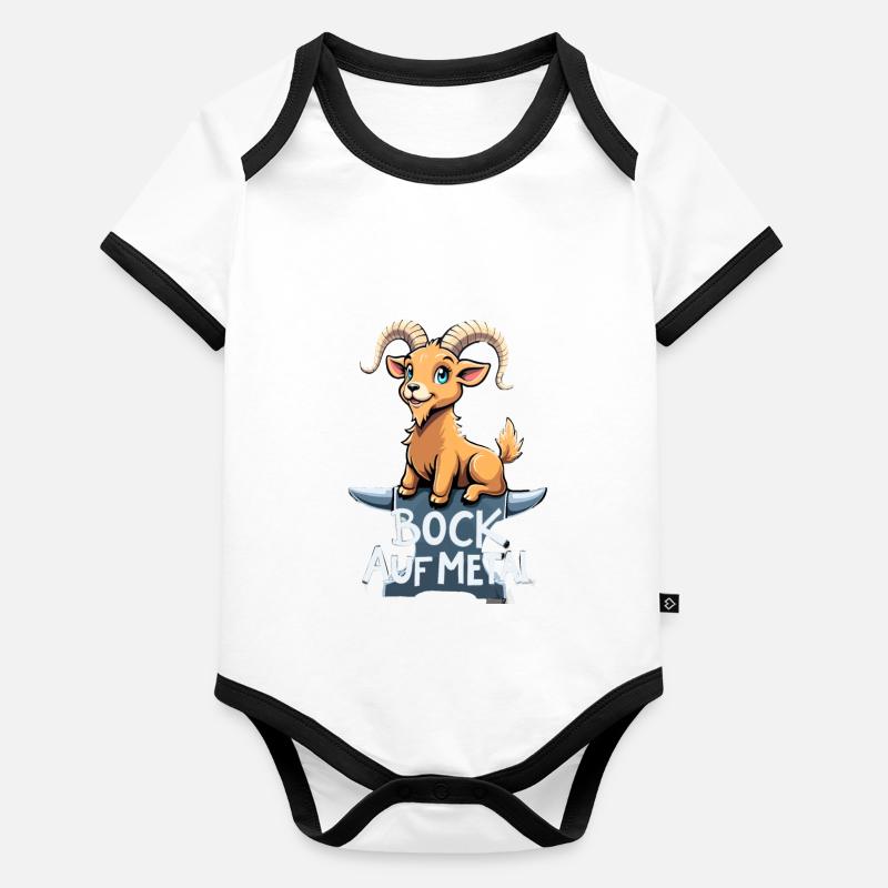 Bock auf Metal Baby Bio-Kurzarm-Kontrastbody