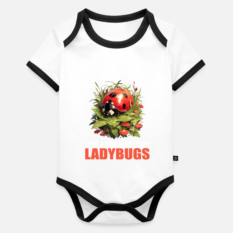 Ladybug Marienkäfer Baby Bio-Kurzarm-Kontrastbody