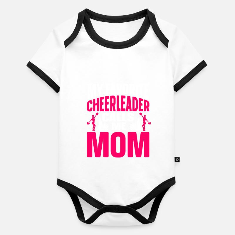Cheerleading Cheerleader Base Flyer Body Bébé bio contrasté manches courtes