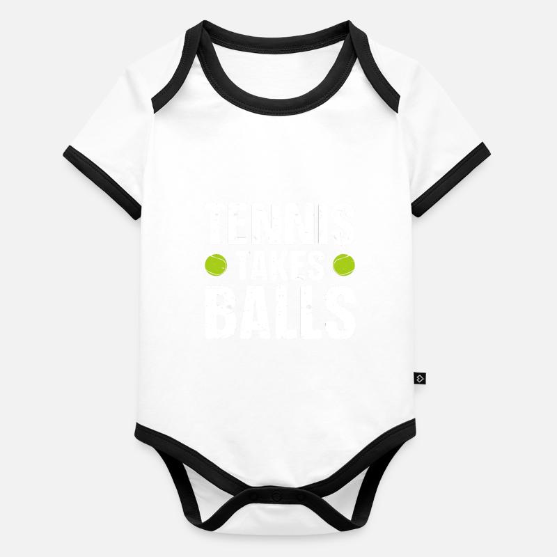 Tennis Player Baby Bio-Kurzarm-Kontrastbody