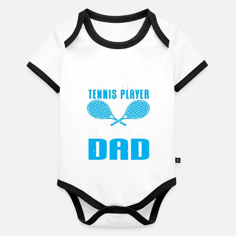 Tennis Player Baby Bio-Kurzarm-Kontrastbody